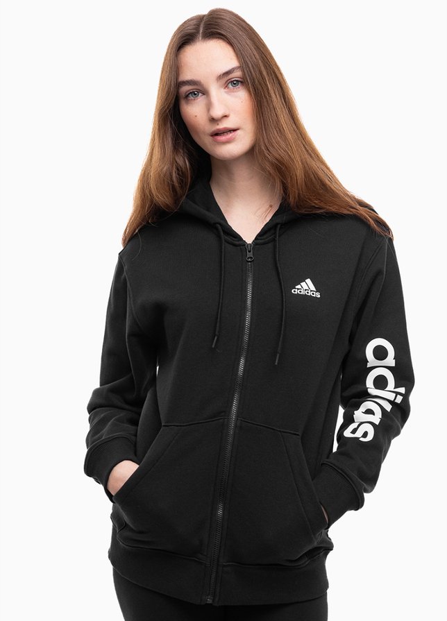 adidas Dámska mikina Essentials Linear Full-Zip French Terry Hoodie IC6863 adidas Dámska mikina Essentials Linear Full-Zip French Terry Hoodie IC6863