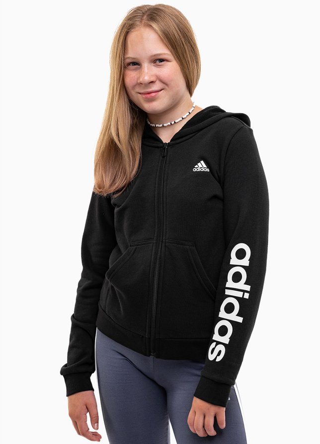 adidas Detská mikina Essentials Linear Logo Full-Zip Hoodie IC3584 adidas Detská mikina Essentials Linear Logo Full-Zip Hoodie IC3584