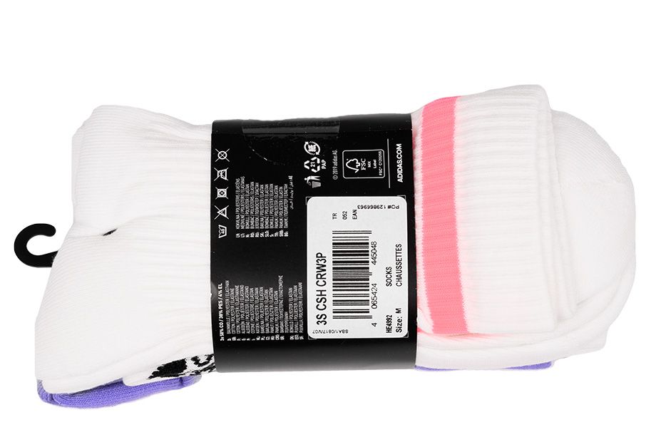 adidas Dámske ponožky 3-Stripes Cushioned Crew Socks HE4992