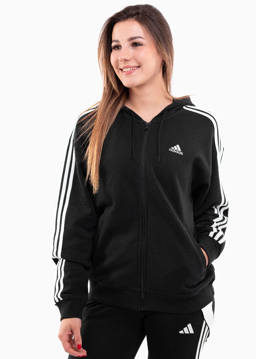 adidas Dámska mikina Essentials 3-Stripes FT Oversized Full-Zip Hoodie IC8782