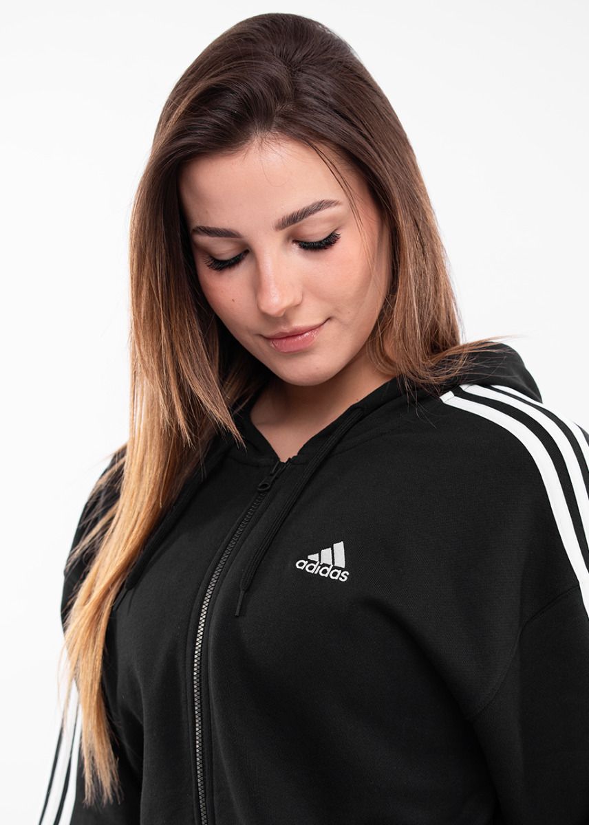 adidas Dámska mikina Essentials 3-Stripes FT Oversized Full-Zip Hoodie IC8782