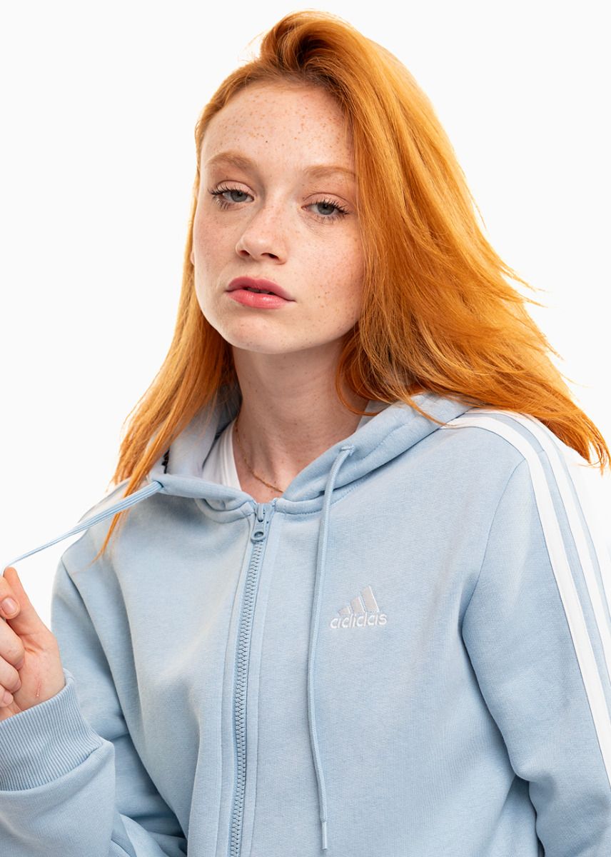 adidas Dámska mikina Essentials FL 3S Full-Zip Hoodie IR6076