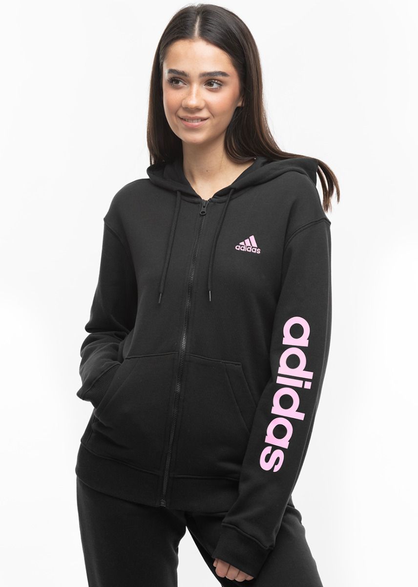 adidas Dámska mikina Essentials Linear Full-Zip French Terry Hoodie IS2072 adidas Dámska mikina Essentials Linear Full-Zip French Terry Hoodie IS2072