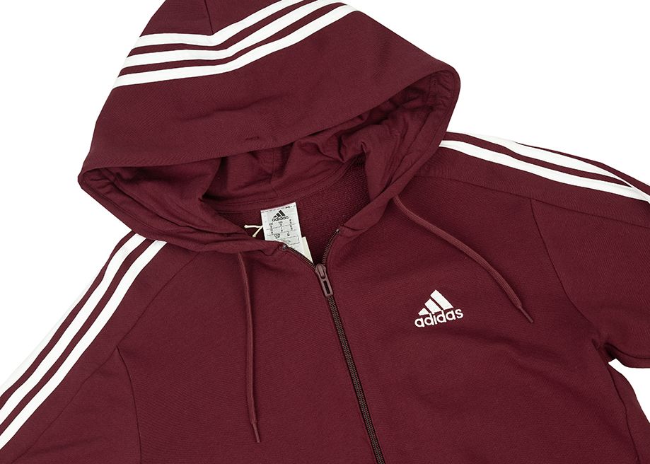 adidas Pánska mikina Essentials French Terry 3-Stripes Full-Zip Hoodie IS1365