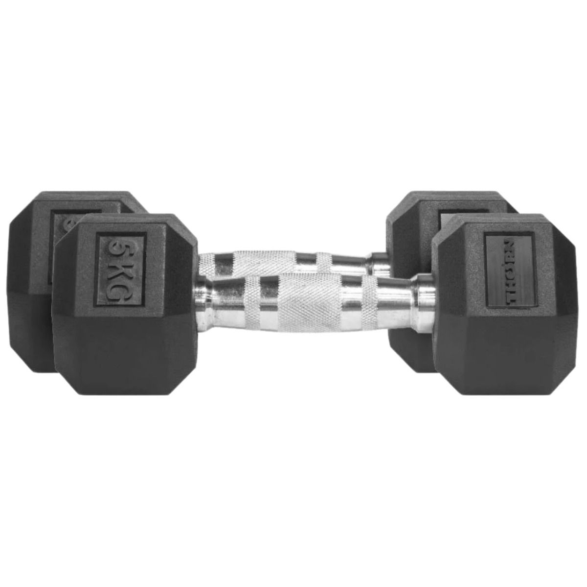 THORN FIT Činky Hex Rubber Dumbbell 5,0kg 2 pcs