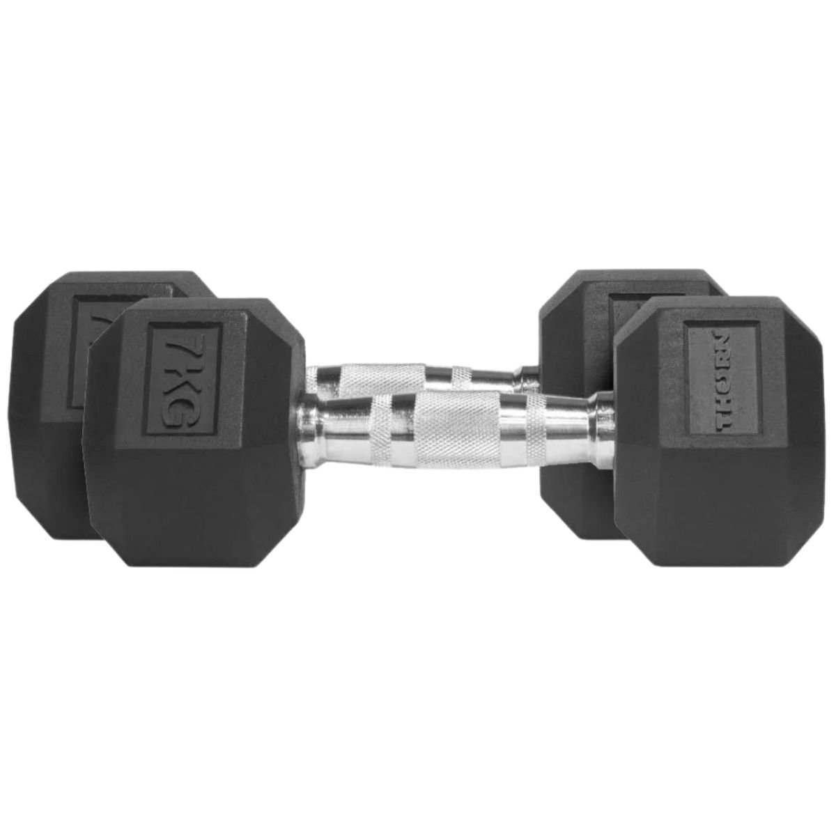 THORN FIT Činky Hex Rubber Dumbbell 7,0kg 2 pcs