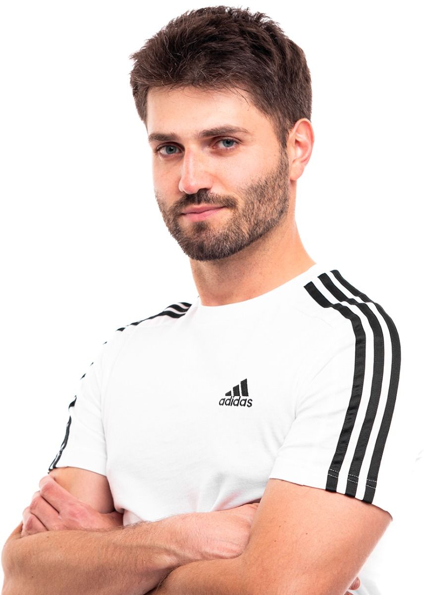 adidas Pánske tričko Essentials Single Jersey 3-Stripes Tee IC9336