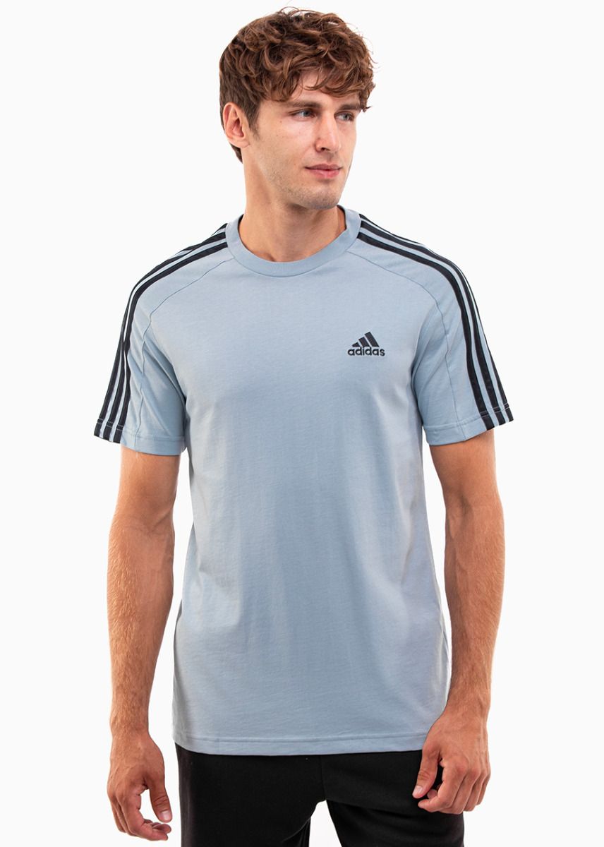 adidas Pánske tričko Essentials Single Jersey 3-Stripes Tee IS1332