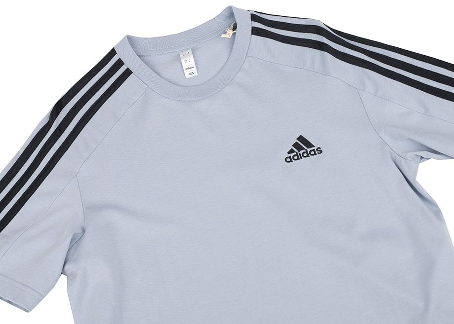 adidas Pánske tričko Essentials Single Jersey 3-Stripes Tee IS1332