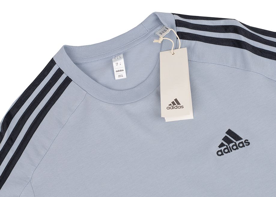 adidas Pánske tričko Essentials Single Jersey 3-Stripes Tee IS1332