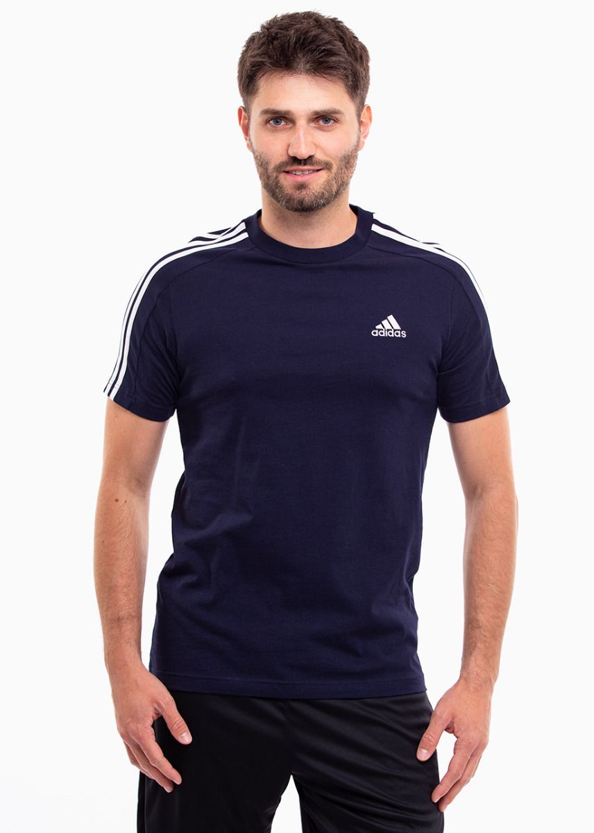 adidas Pánske tričko Essentials Single Jersey 3-Stripes Tee IC9335