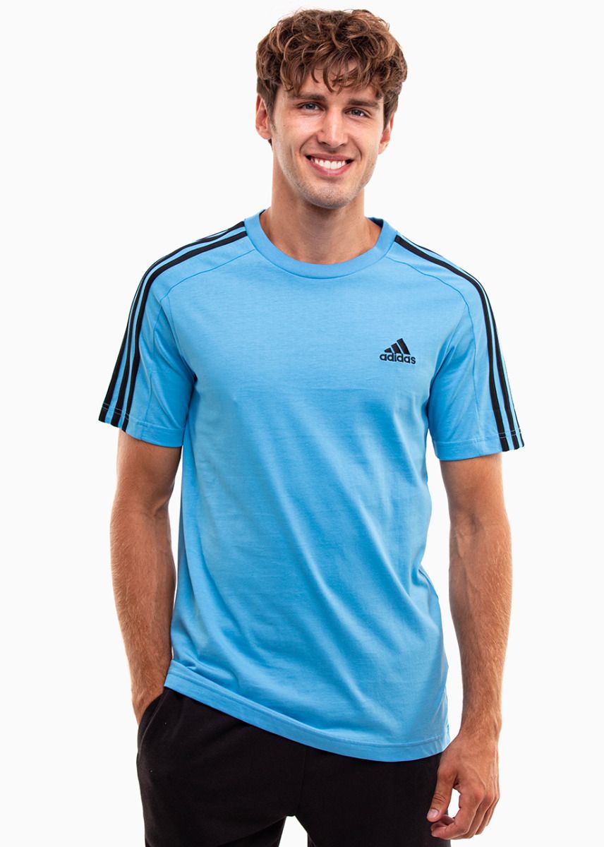 adidas Pánske tričko Essentials Single Jersey 3-Stripes Tee IS1338