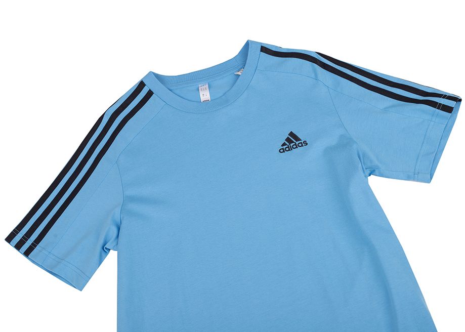 adidas Pánske tričko Essentials Single Jersey 3-Stripes Tee IS1338