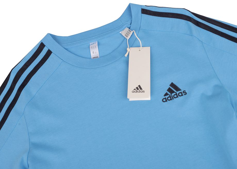 adidas Pánske tričko Essentials Single Jersey 3-Stripes Tee IS1338