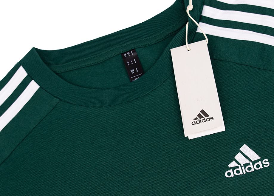 adidas Pánske tričko Essentials Single Jersey 3-Stripes Tee IS1333