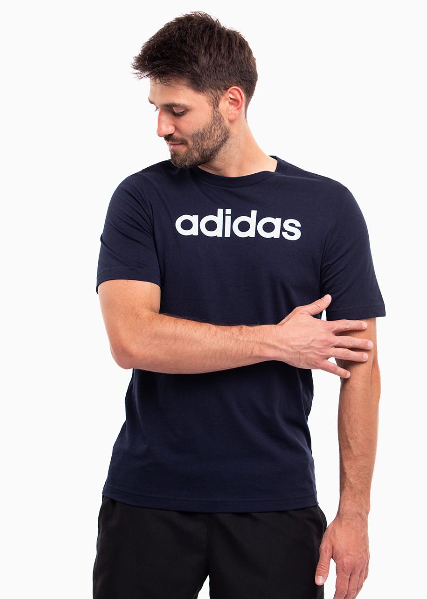 adidas Pánske tričko Essentials Single Jersey Linear Embroidered Logo Tee IC9275