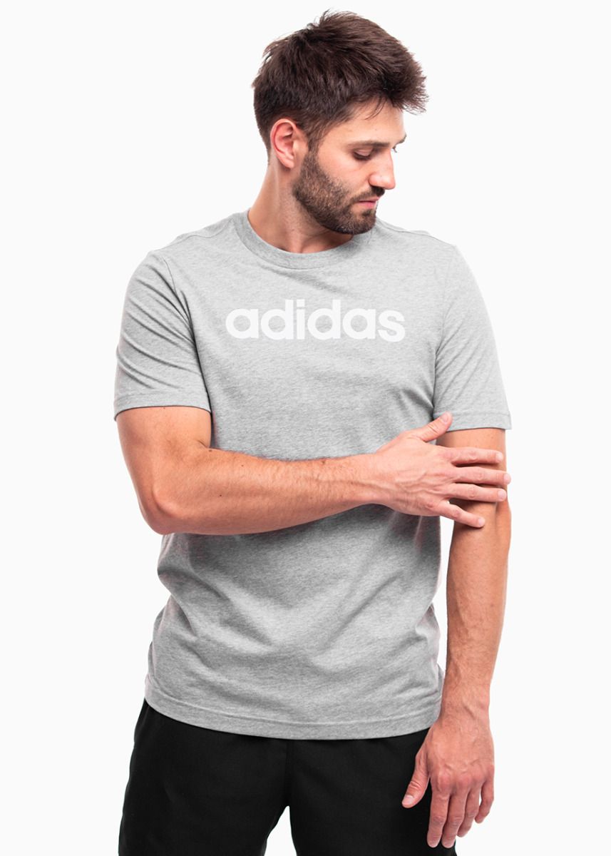 adidas Pánske tričko Essentials Single Jersey Linear Embroidered Logo Tee IC9277