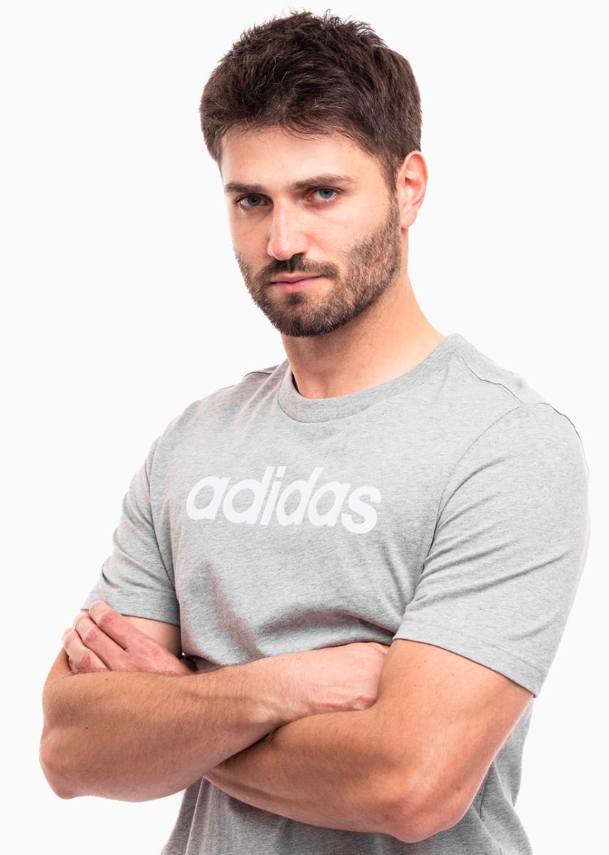 adidas Pánske tričko Essentials Single Jersey Linear Embroidered Logo Tee IC9277