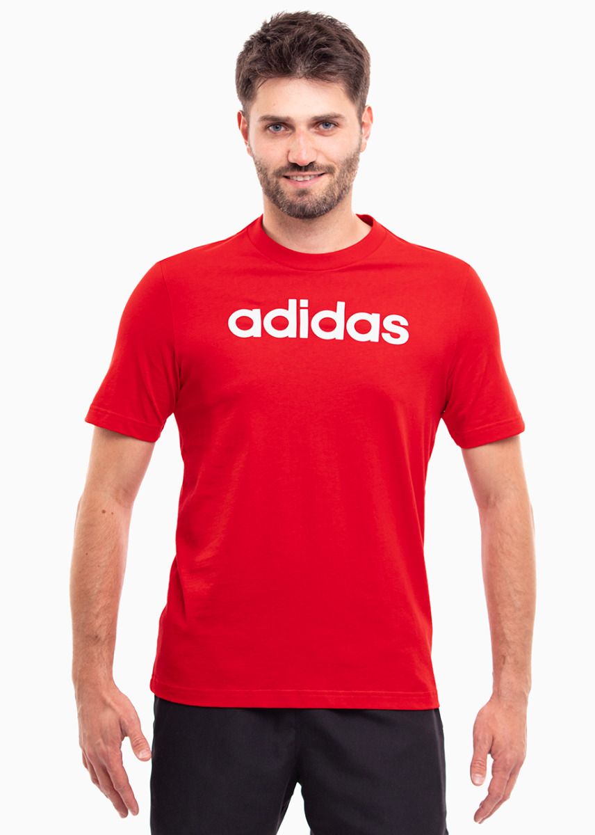 adidas Pánske tričko Essentials Single Jersey Linear Embroidered Logo Tee IC9278