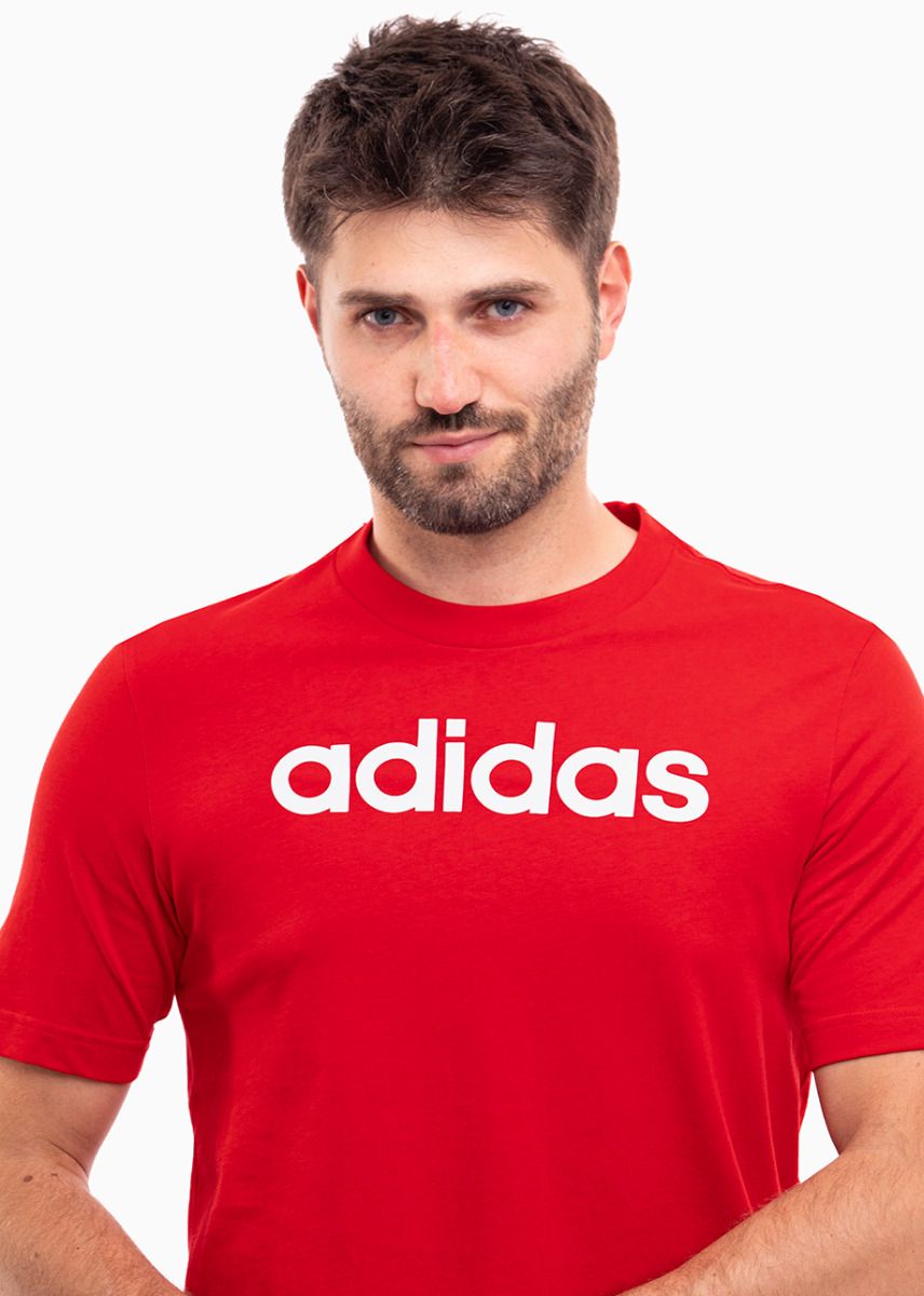 adidas Pánske tričko Essentials Single Jersey Linear Embroidered Logo Tee IC9278