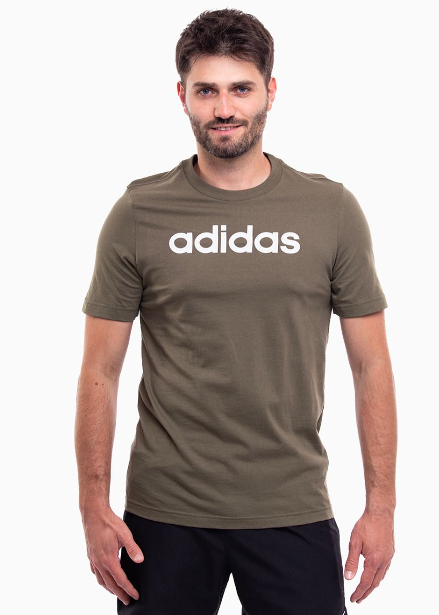 adidas Pánske tričko Essentials Single Jersey Linear Embroidered Logo Tee IC9280