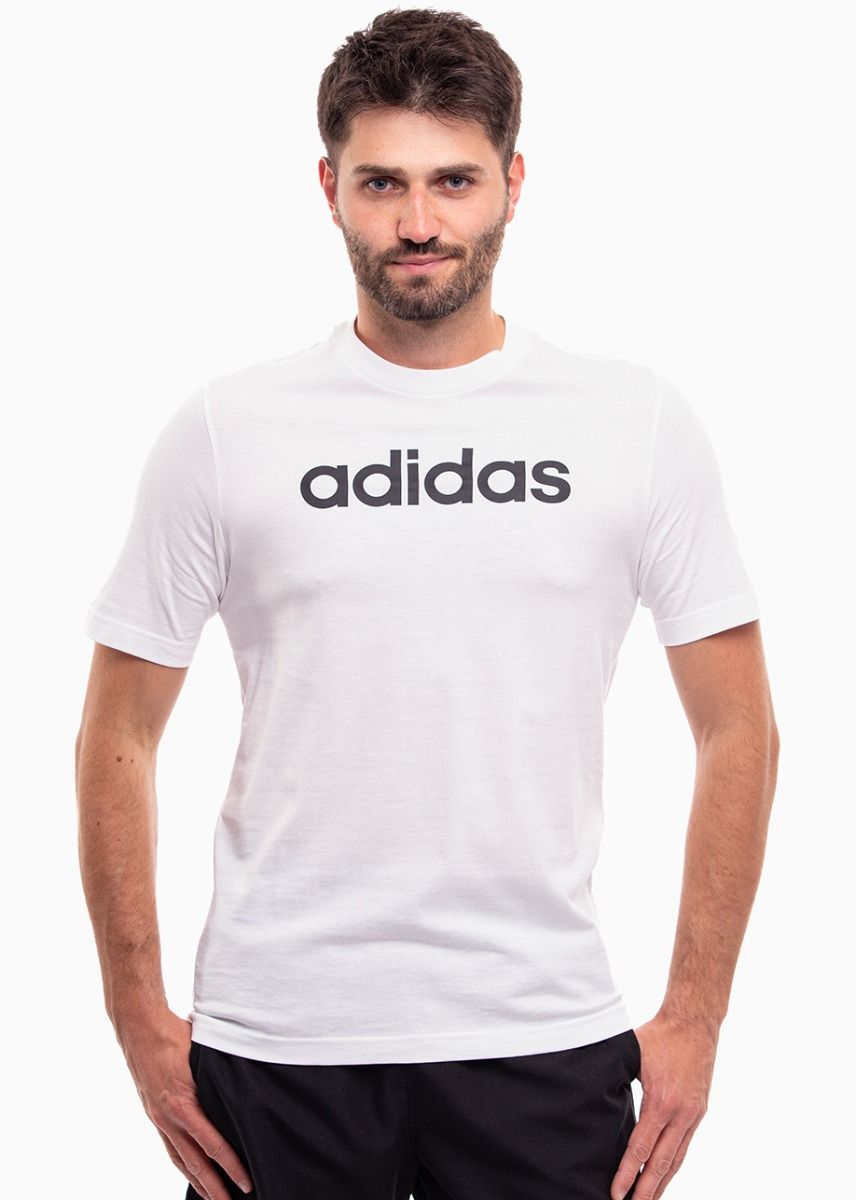 adidas Pánske tričko Essentials Single Jersey Linear Embroidered Logo Tee IC9276