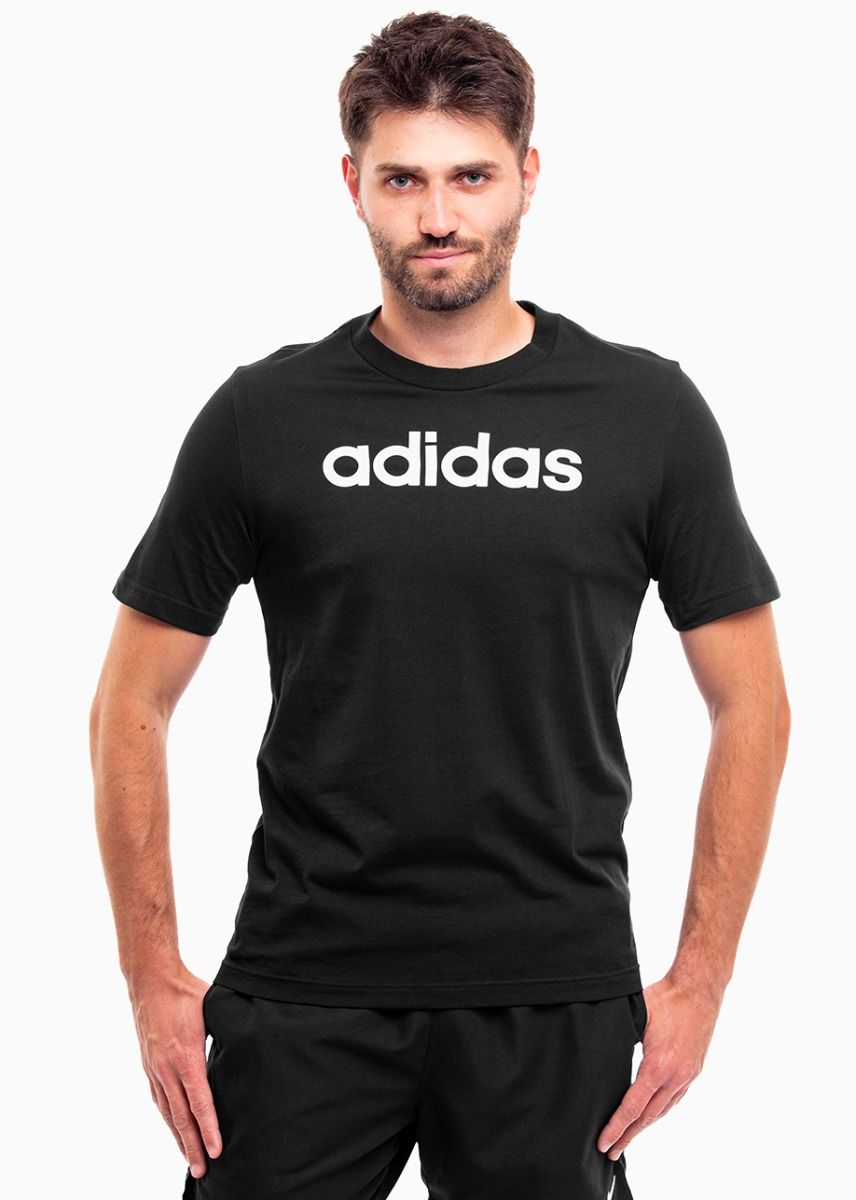 adidas Pánske tričko Essentials Single Jersey Linear Embroidered Logo Tee IC9274