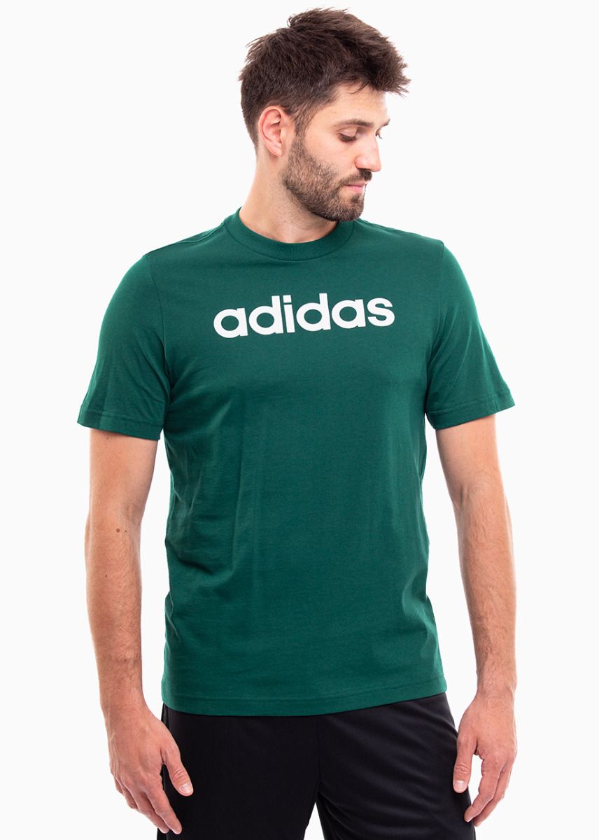 adidas Pánske tričko Essentials Single Jersey Linear Embroidered Logo Tee IJ8658