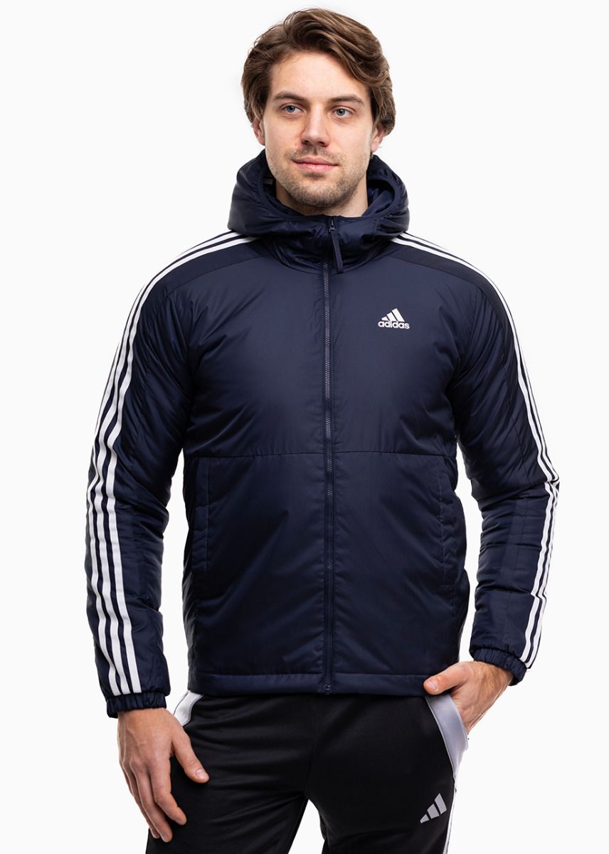 adidas Pánska bunda Essentials 3-Stripes Insulated Hooded IS1278