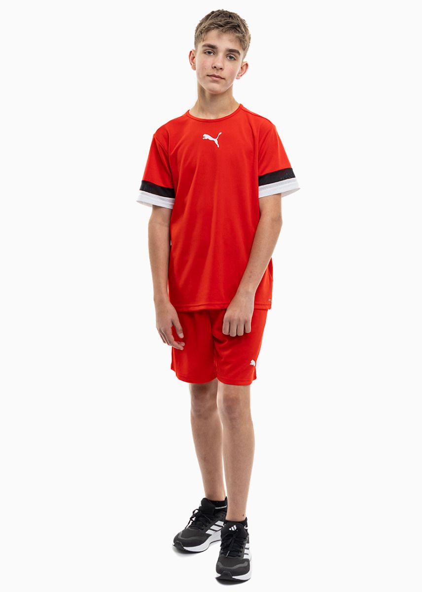 PUMA Detský športový set Tričko Krátke Nohavice teamRISE Jersey Jr 704938 01/704943 01 PUMA Detský športový set Tričko Krátke Nohavice teamRISE Jersey Jr 704938 01/704943 01