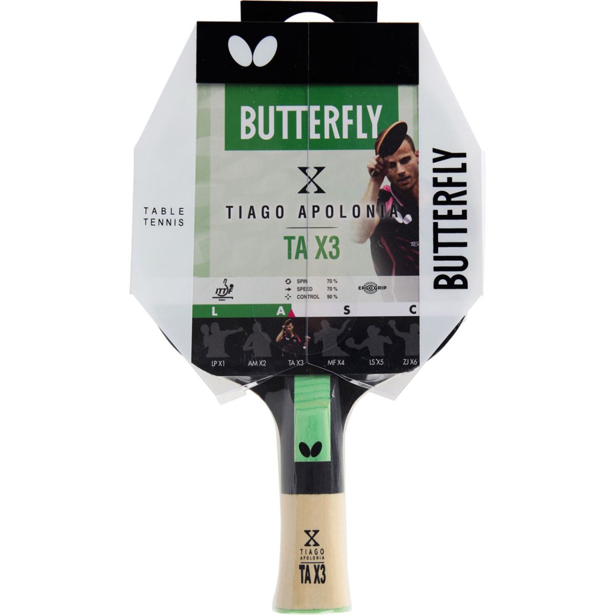 Butterfly Raketa na stolný tenis Tiago Apolonia TAX3