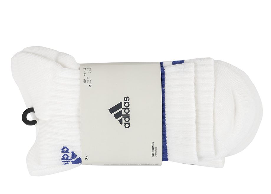 adidas Ponožky 3-Stripes Cushioned Crew Socks 3P IZ0122