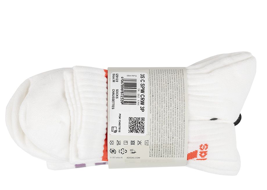 adidas Ponožky 3-Stripes Cushioned Crew Socks 3P IZ0122