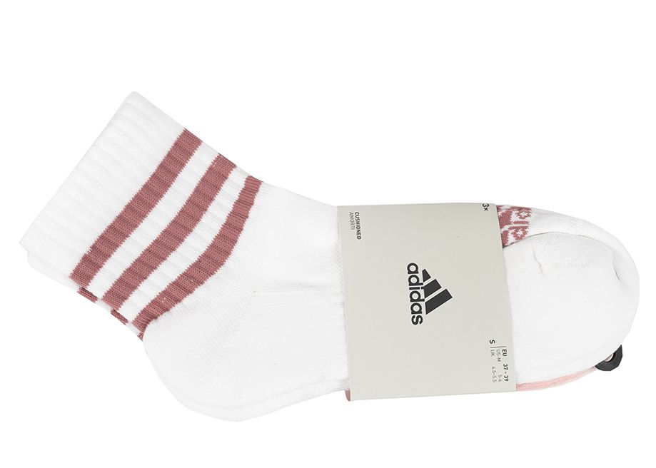 adidas Ponožky 3-Stripes Cushioned Sportswear Mid-Cut Socks 3P IZ0126