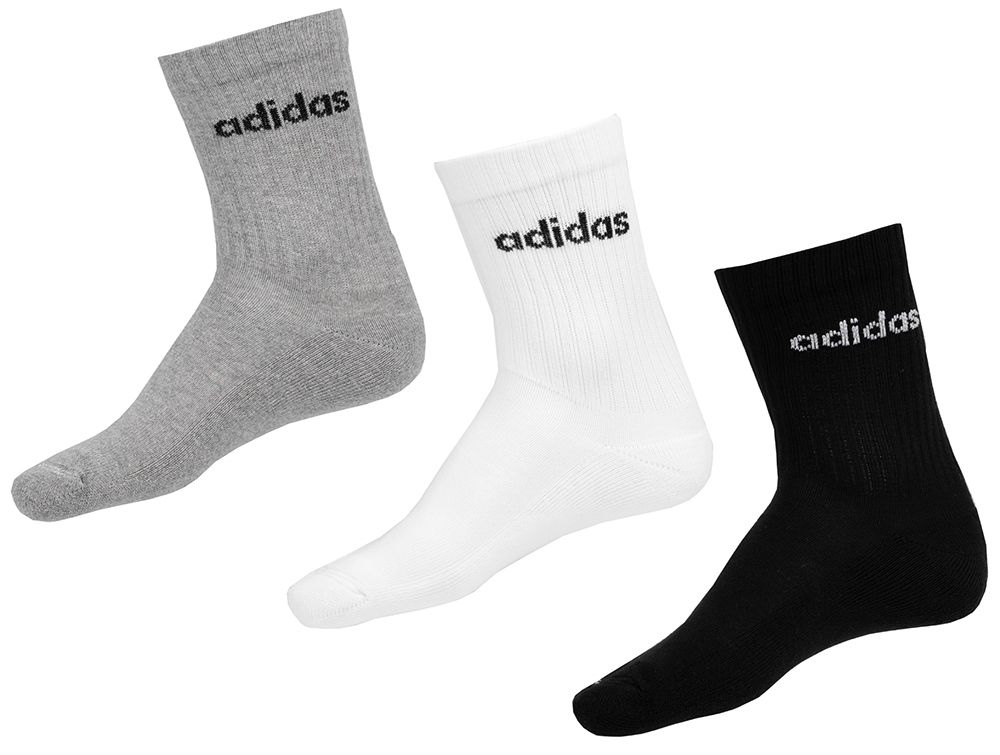 adidas Ponožky Linear Crew Cushioned Socks 3P IC1302