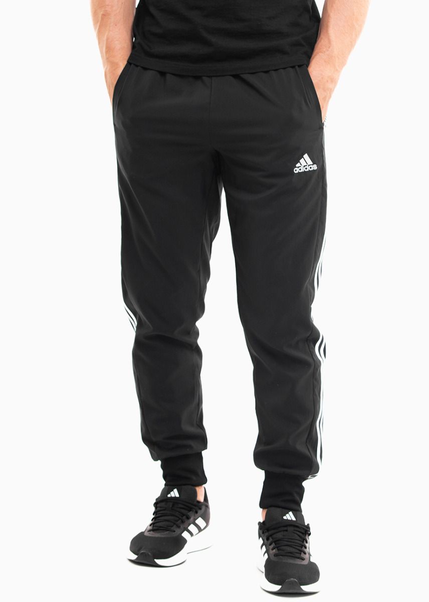 adidas Pánske nohavice Aerorady Essentials Tapered Cuff Woven 3-Stripes IC0041