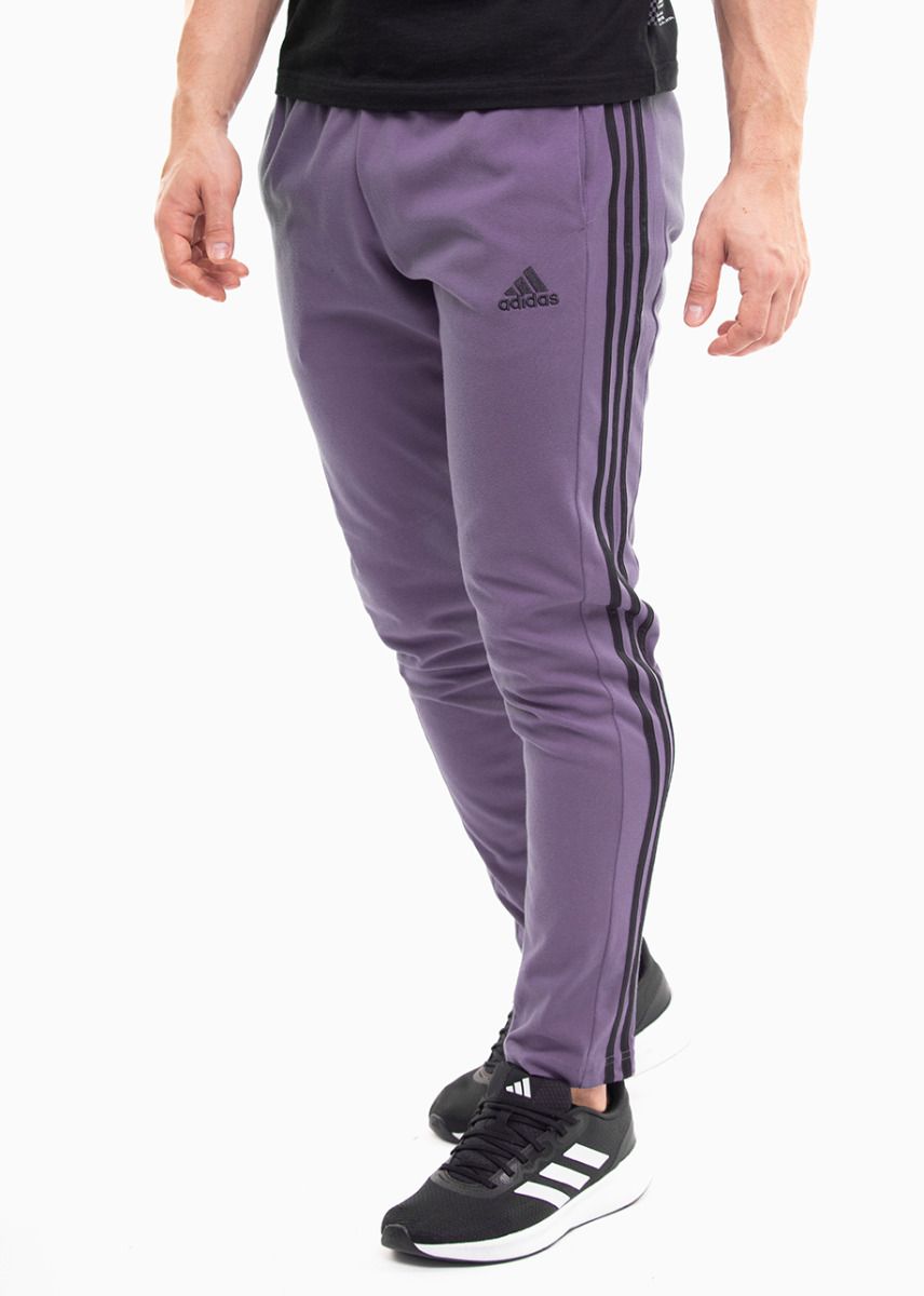 adidas Pánske tepláky Essentials Single Jersey Tapered Open Hem 3-Stripes IJ8699