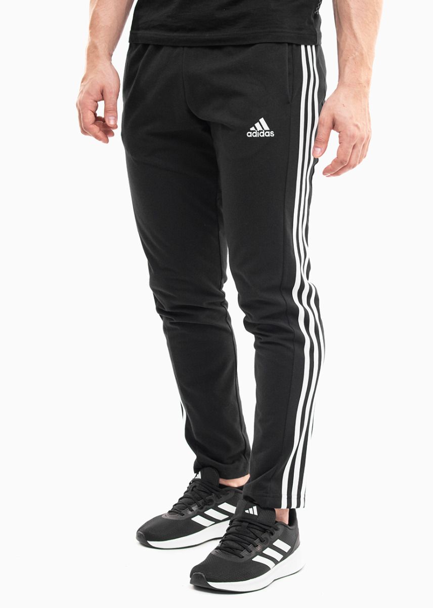 adidas Pánske tepláky Essentials Single Jersey Tapered Open Hem 3-Stripes IC0044