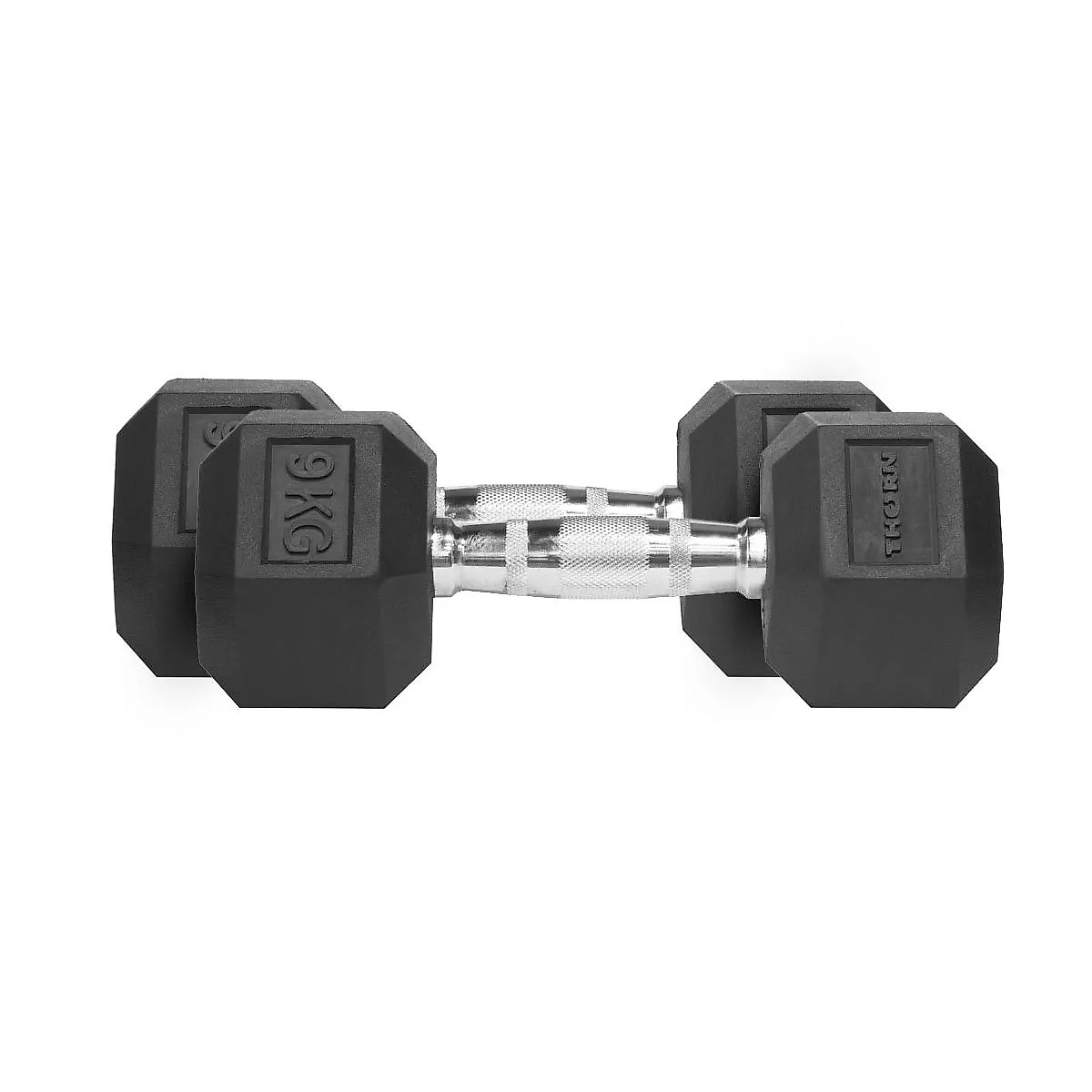 THORN FIT Činky Hex Rubber Dumbbell 9,0kg 2 pcs
