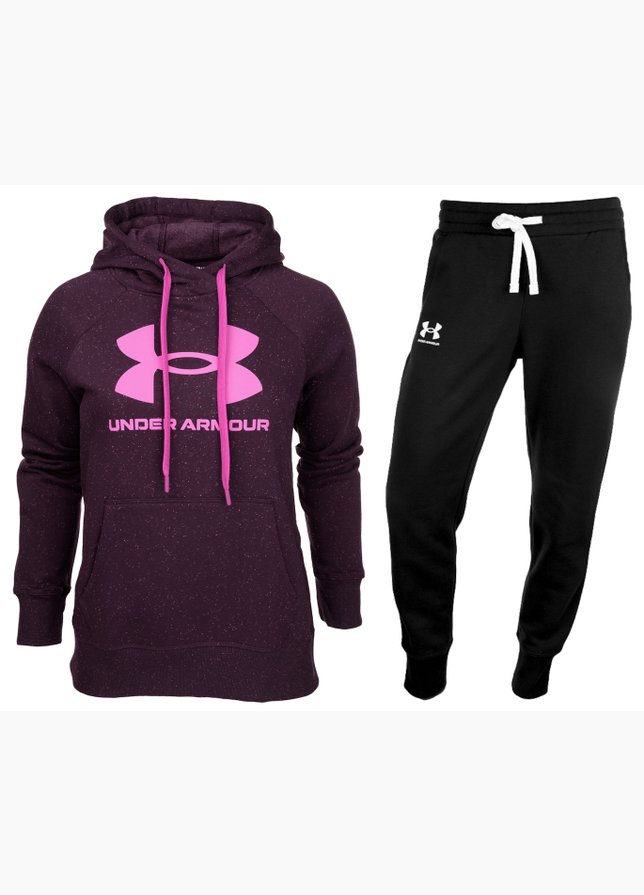 Under Armour Dámska tepláková súprava Rival Fleece Logo Hoodie 1356318 501/1356416 001 Under Armour Dámska tepláková súprava Rival Fleece Logo Hoodie 1356318 501/1356416 001
