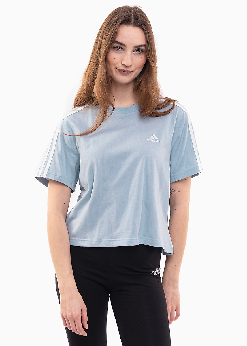 adidas Dámske tričko Essentials 3-Stripes Single Jersey Crop Top IS1568