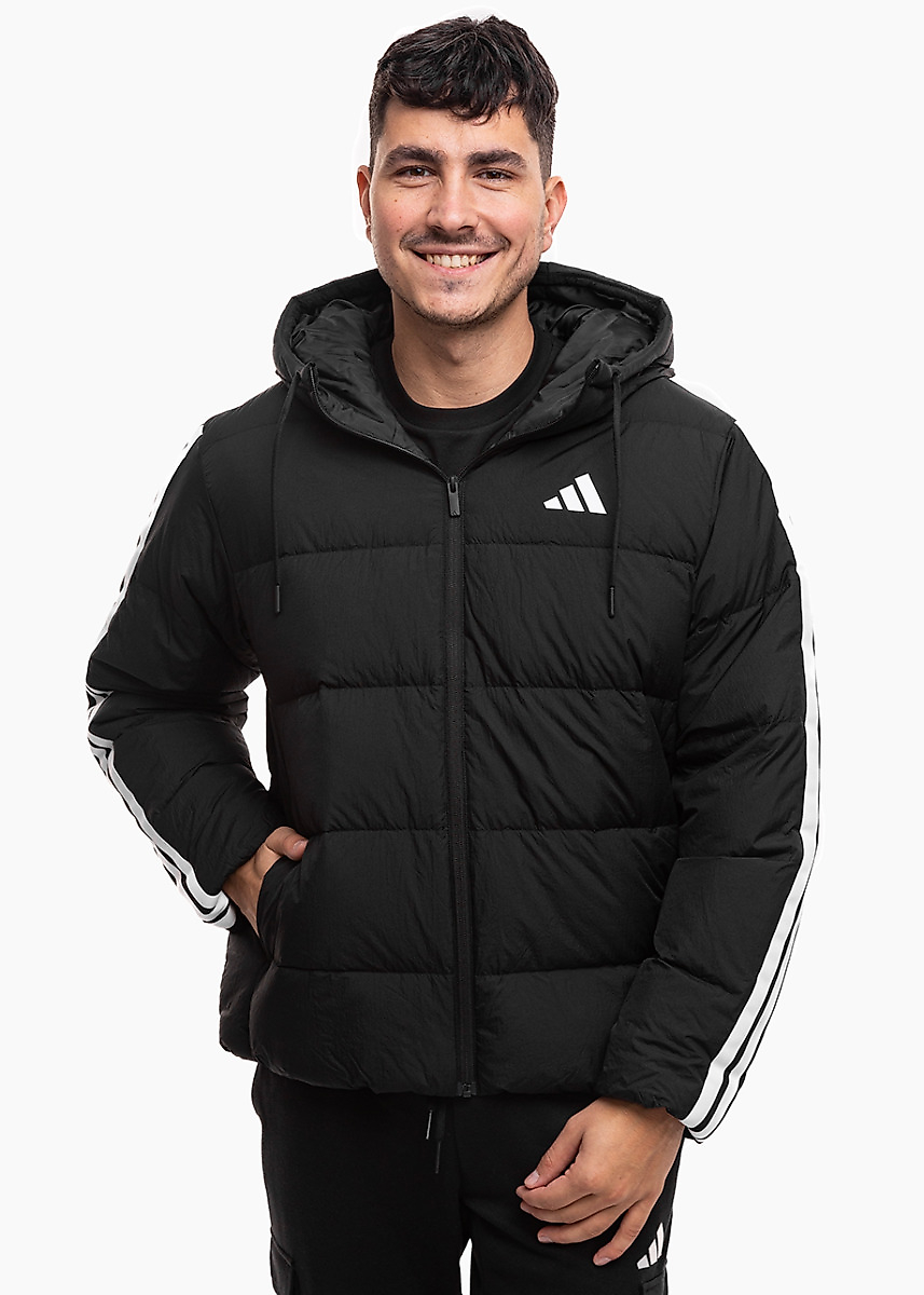 adidas Pánska bunda Essentials Climawarm 3 Stripes Puffer Down Hooded JM4165