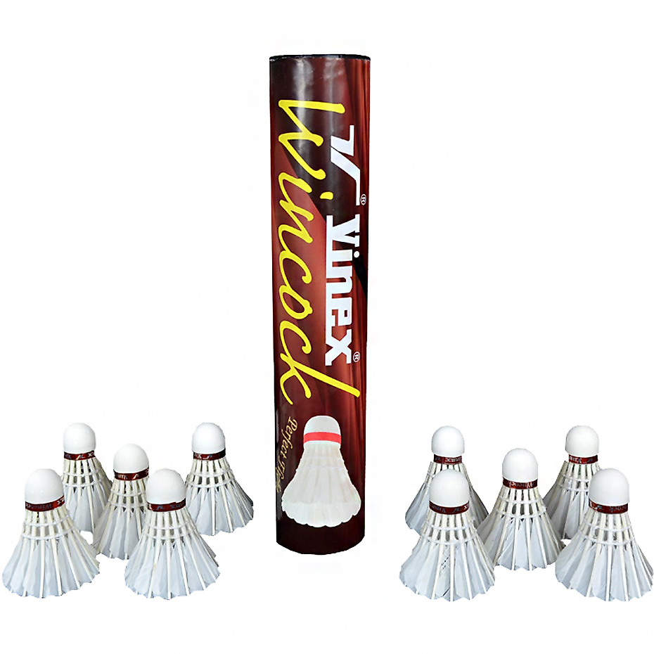 NO10 Perové bedmintonové košíky Vinex Wincock 10pcs VSCO-W10