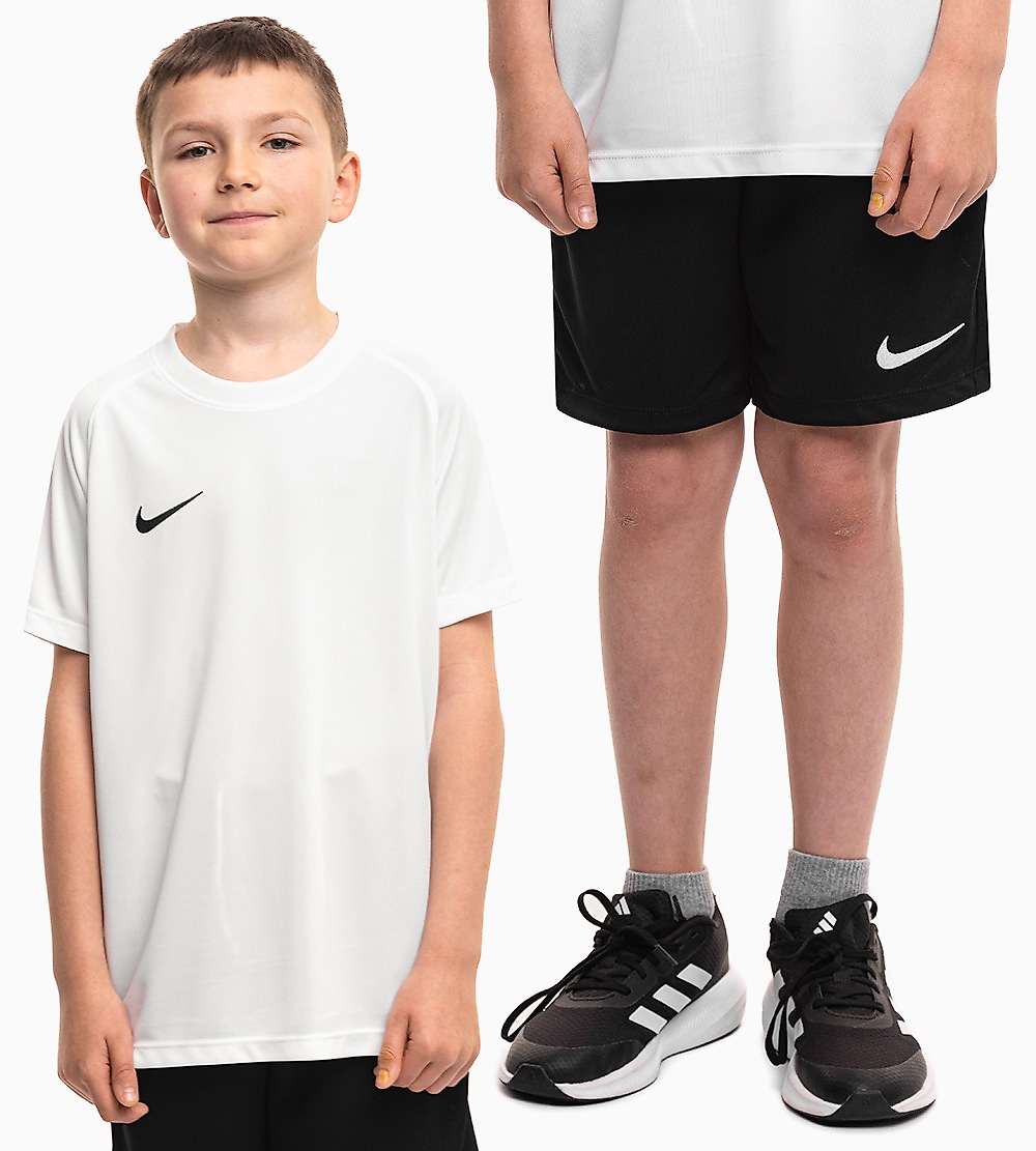 Nike Detský športový set tričko kraťasy Dri Fit Park VIII HV8182 100/BV6865 010