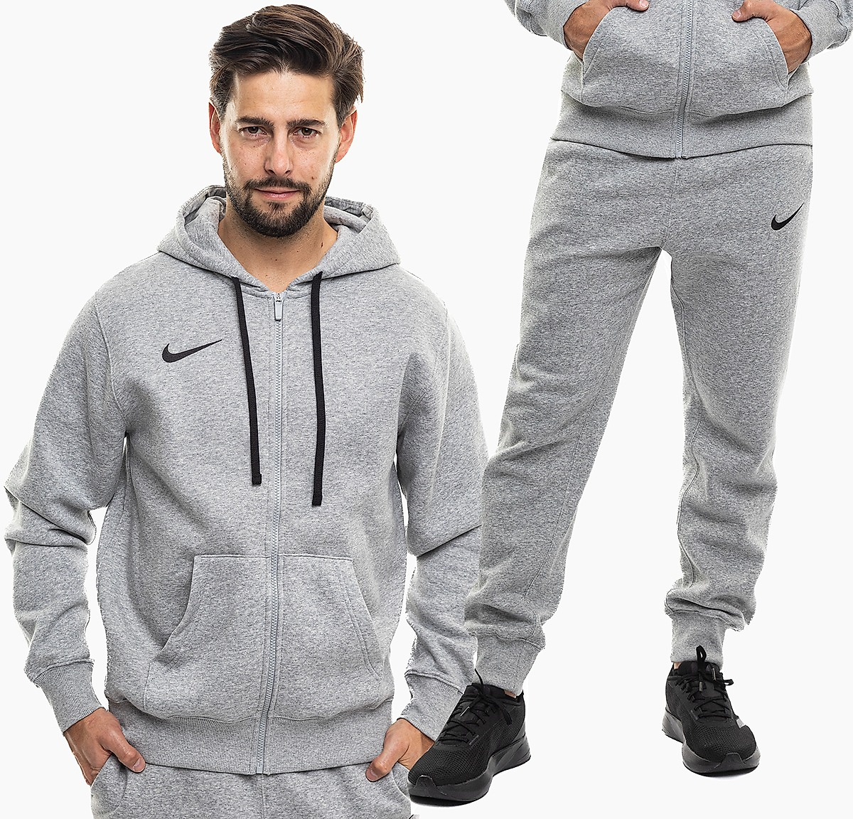 Nike Pánská tepláková súprava Park 26 Fleece Full-Zip Hoodie IB1228 063/IB1248 063
