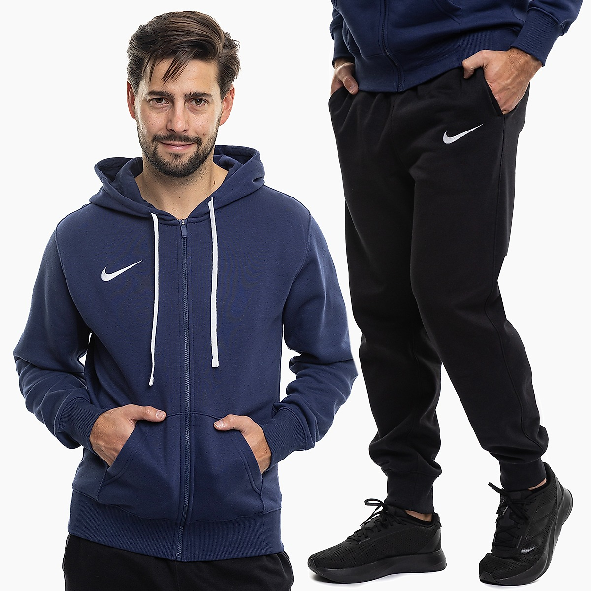 Nike Pánská tepláková súprava Park 26 Fleece Full-Zip Hoodie IB1228 410/IB1248 010