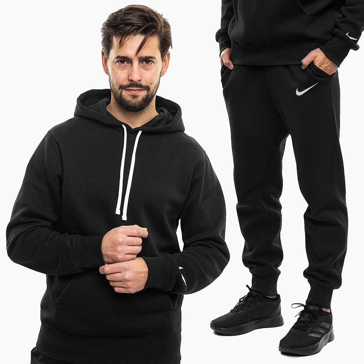 Nike Pánská tepláková súprava Park 26 Fleece Pull Over Hooded IO9035 010/IB1248 010