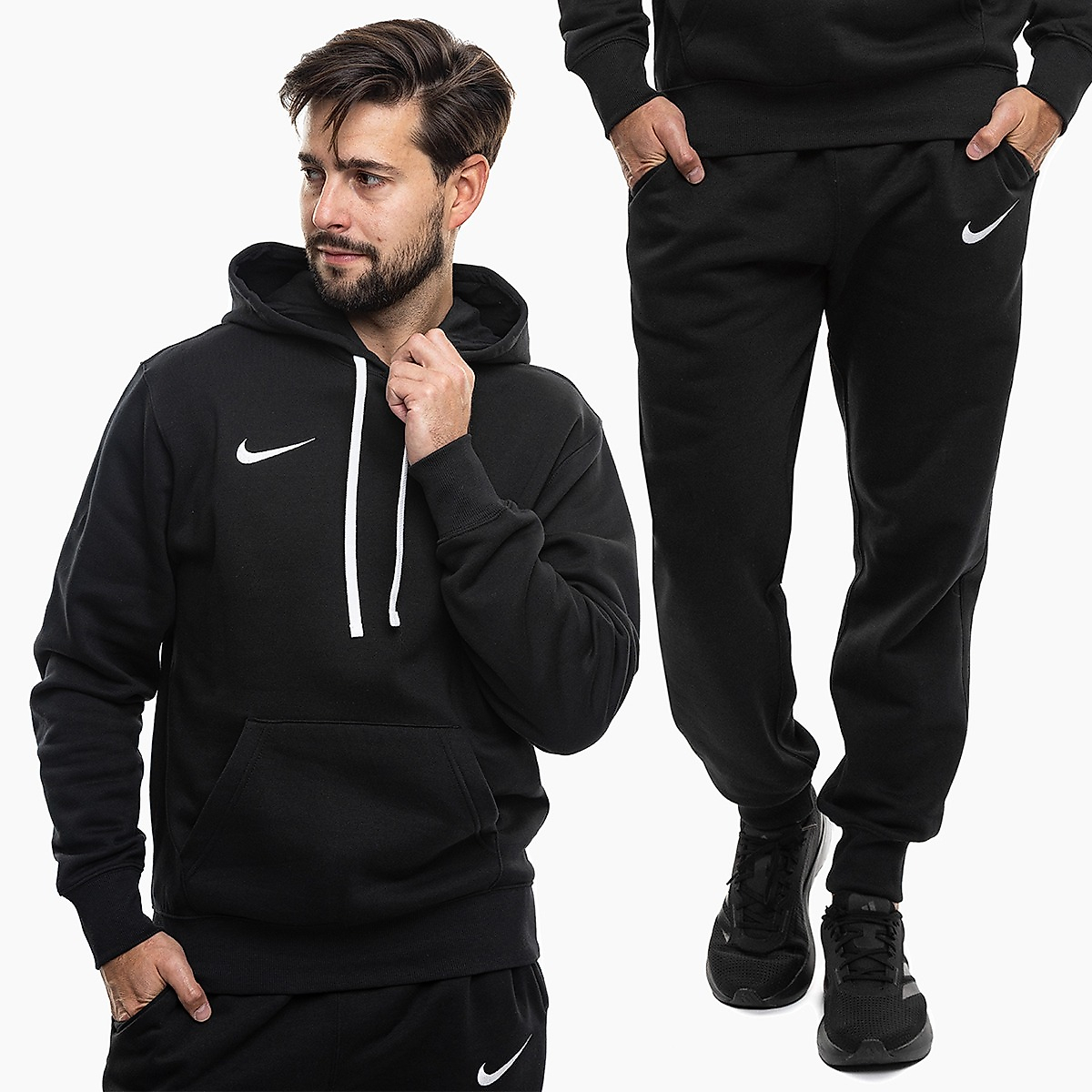 Nike Pánská tepláková súprava Park 26 Fleece Pull Over Hoodie IB1222 010/IB1248 010