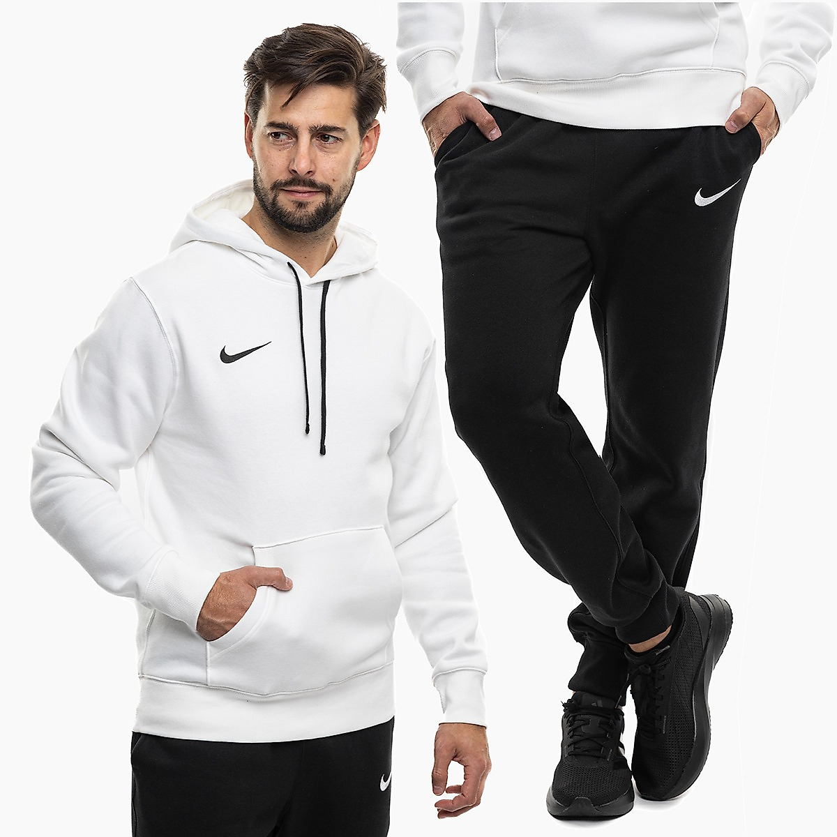 Nike Pánská tepláková súprava Park 26 Fleece Pull Over Hoodie IB1222 100/IB1248 010