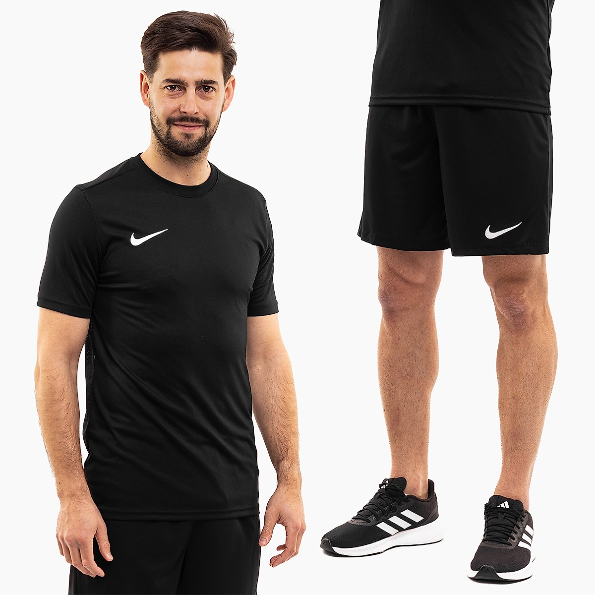 Nike Pánsky športový set Tričko Krátke Nohavice Dry Park VII JSY SS BV6708 010/BV6855 010